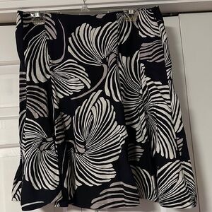 Floral Black and White Women's Skirt